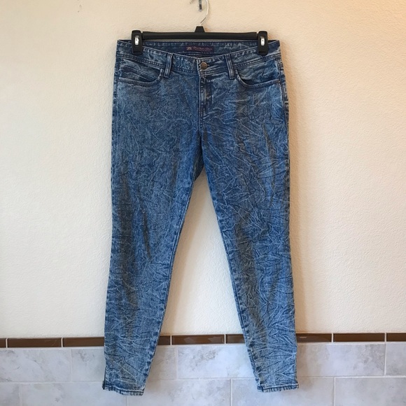 Divine Rights Acid Wash Skinny Jeans Womens Size 30 Fits Like Size 8 Denim Blue - Picture 1 of 9